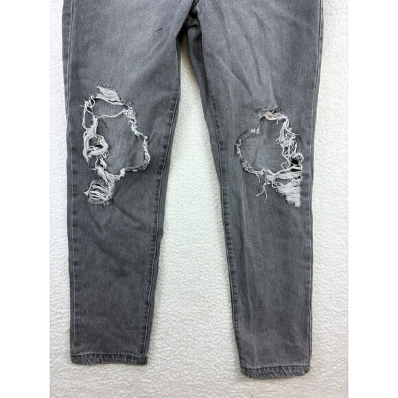 RSQ 90s High Rise Straight Jeans Womens 26 Gray Distressed Y2K Grunge Denim - Picture 4 of 15